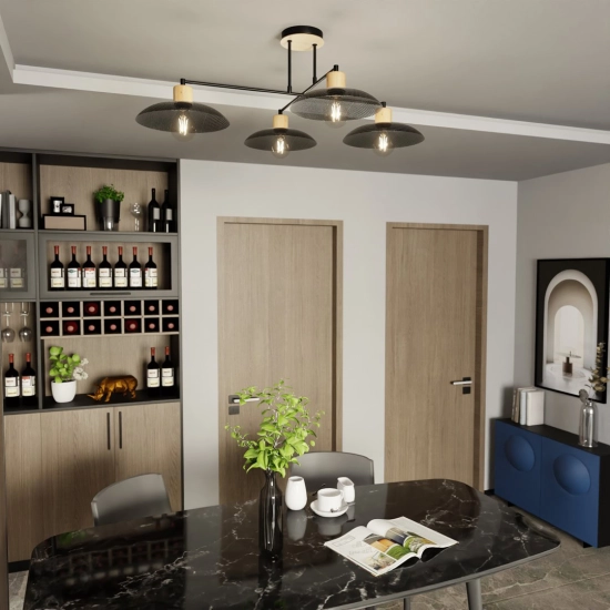 Żyrandol KOBE 4 BLACK 1318/4 EMIBIG Lighting