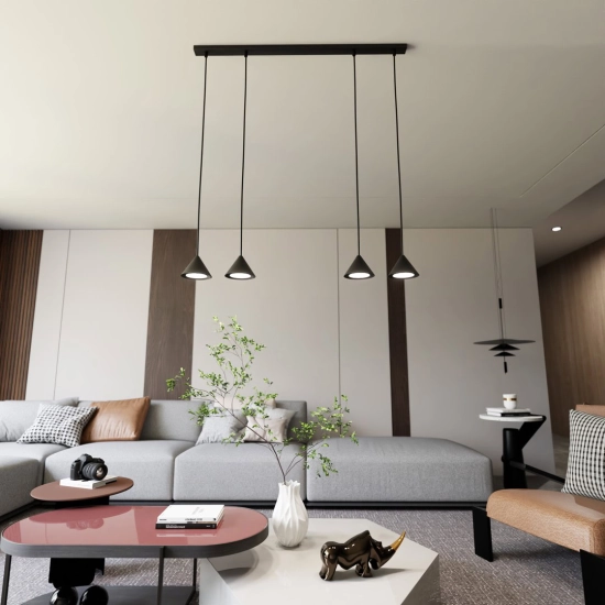 Lampa wisząca ELIT 4 BLACK 1330/4 EMIBIG Lighting