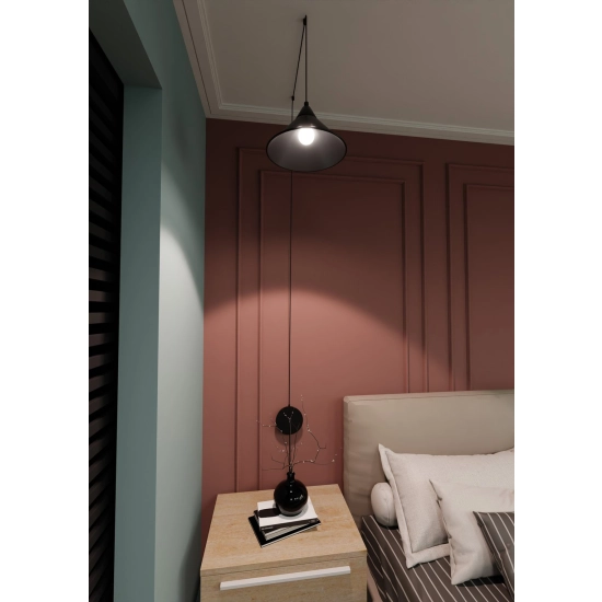 Lampa wisząca ABRAMO 1 BLACK 160/1 EMIBIG Lighting