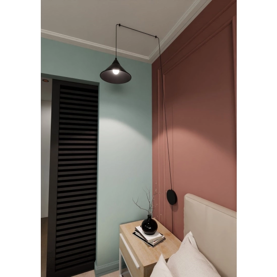 Lampa wisząca ABRAMO 1 BLACK 160/1 EMIBIG Lighting