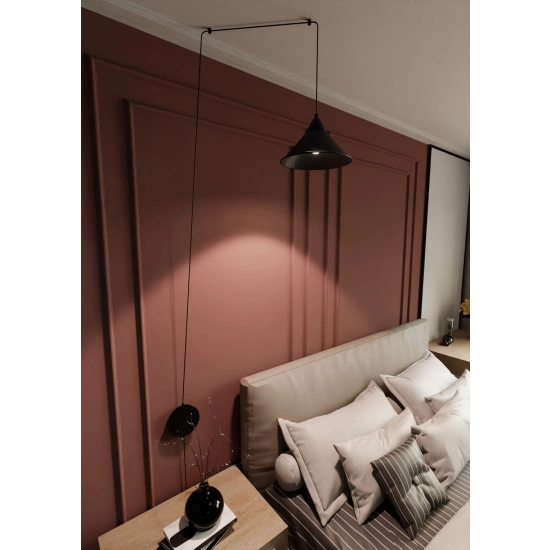 Lampa wisząca ABRAMO 1 BLACK 160/1 EMIBIG Lighting
