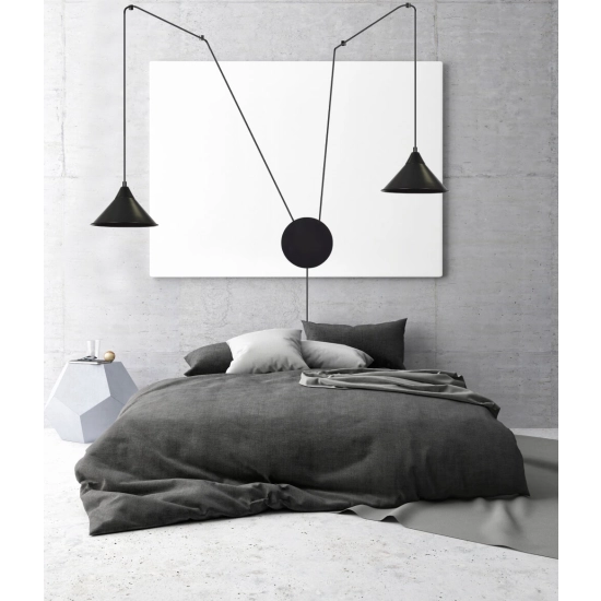 Lampa wisząca ABRAMO 2 BLACK 160/2 EMIBIG Lighting
