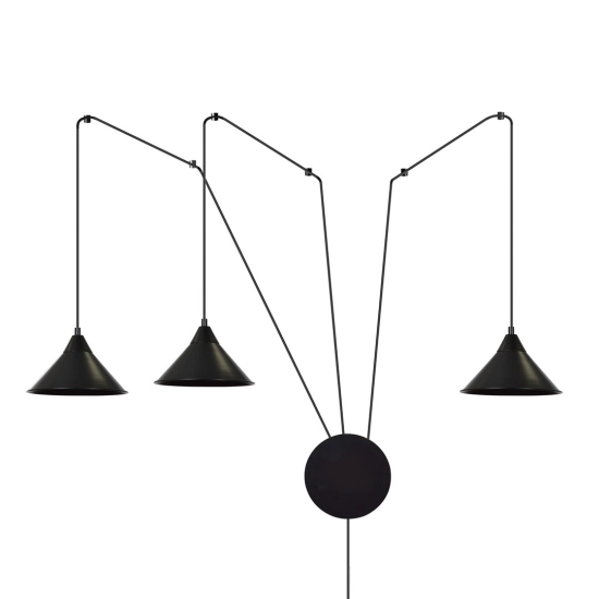 Lampa wisząca ABRAMO 3 BLACK 160/3 EMIBIG Lighting - zdjęcie produktu
