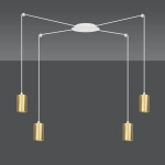 Lampa wisząca TRAKER 4 WH/GOLD 527/4 EMIBIG Lighting