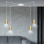 Lampa wisząca TRAKER 4 WH/GOLD 527/4 EMIBIG Lighting