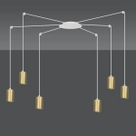 Lampa wisząca TRAKER 6 WH/GOLD 527/6 EMIBIG Lighting