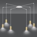 Lampa wisząca TRAKER 6 WH/GOLD 527/6 EMIBIG Lighting