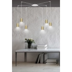 Lampa wisząca TRAKER 6 WH/GOLD 527/6 EMIBIG Lighting