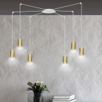 Lampa wisząca TRAKER 6 WH/GOLD 527/6 EMIBIG Lighting