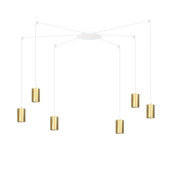 Lampa wisząca TRAKER 6 WH/GOLD 527/6 EMIBIG Lighting - zdjęcie produktu