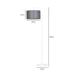 Lampa stojąca TRAPO LP1 WH GRAY 573/1 EMIBIG Lighting - zdjęcie produktu