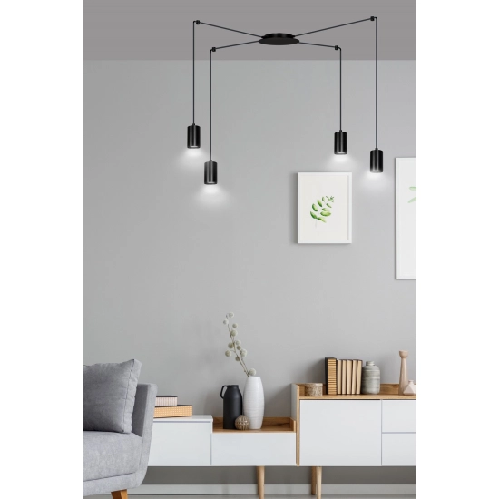 Lampa wisząca TRAKER 4 BL/BLACK 524/4 EMIBIG Lighting