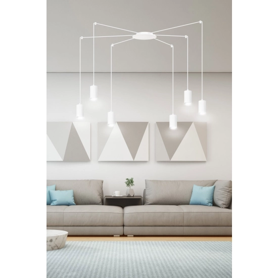 Lampa wisząca TRAKER 6 WH/WHITE 525/6 EMIBIG Lighting