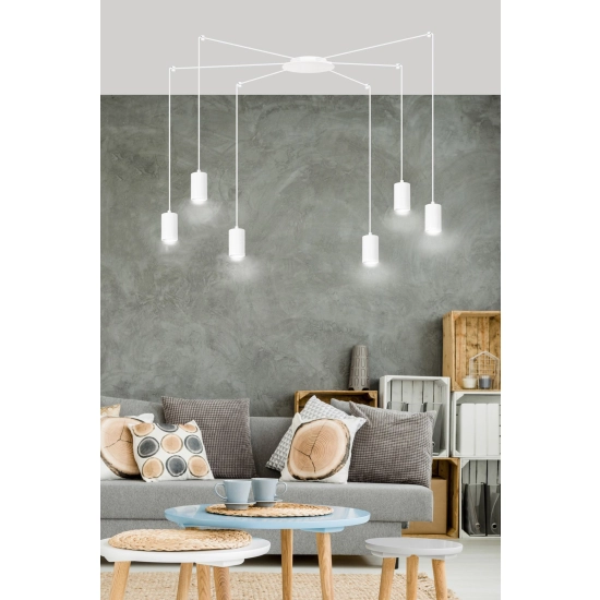 Lampa wisząca TRAKER 6 WH/WHITE 525/6 EMIBIG Lighting