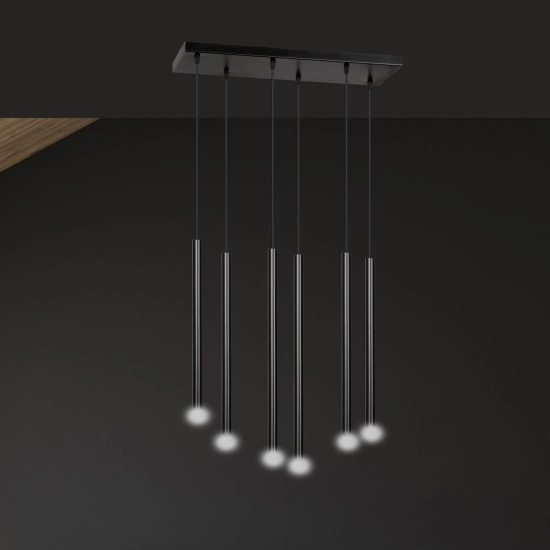 Lampa wisząca SELTER 6 BLACK 552/6 EMIBIG Lighting