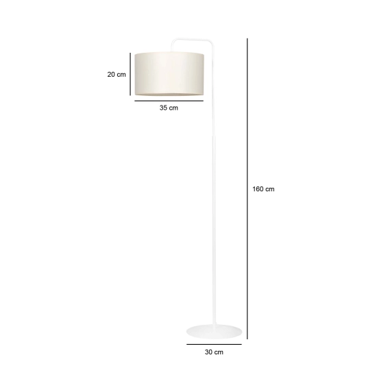 Lampa stojąca TRAPO LP1 WH ECRU 572/1 EMIBIG Lighting