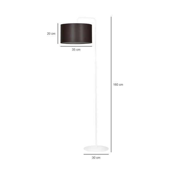 Lampa stojąca TRAPO LP1 WH WENGE 574/1 EMIBIG Lighting