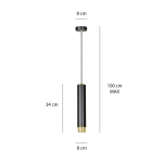 Lampa wisząca KIBO 1 BL/GOLD 644/1 EMIBIG Lighting