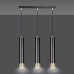 Lampa wisząca KIBO 3 BL/GOLD 644/3 EMIBIG Lighting