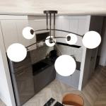 Lampa sufitowa PREGOS 6 BLACK 670/6 EMIBIG Lighting