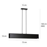 Lampa wisząca GENTOR 3 BLACK 672/3 EMIBIG Lighting