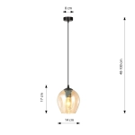 Lampa wisząca ISTAR 1 BL MIODOWY 677/1 EMIBIG Lighting