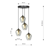 Lampa wisząca ISTAR 4 BL PREMIUM GRAFIT 680/4PREM EMIBIG Lighting