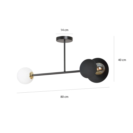 Lampa sufitowa MINERVA 2 BLACK 612/2 EMIBIG Lighting