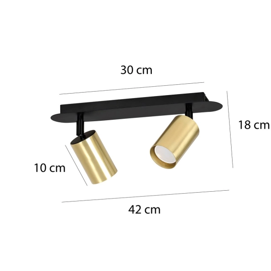 Lampa sufitowa ZEN 2 BLACK 622/2 EMIBIG Lighting