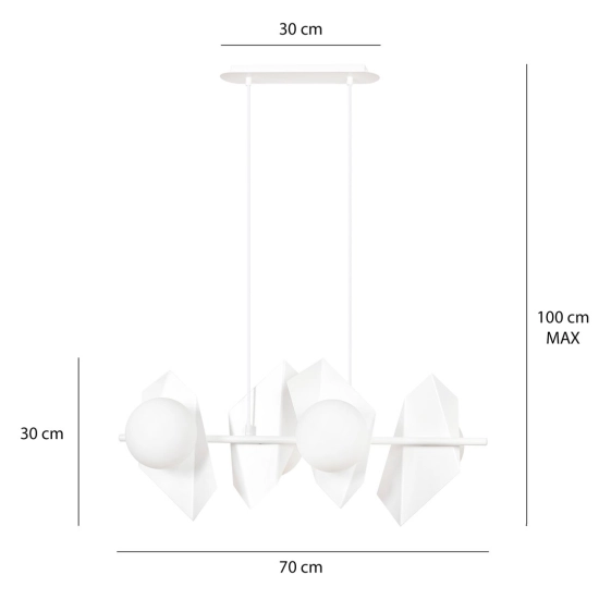Lampa wisząca DRIFTON 4 WHITE 637/4 EMIBIG Lighting