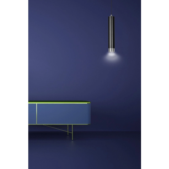 Lampa wisząca KIBO 1 BL/CHROME 643/1 EMIBIG Lighting