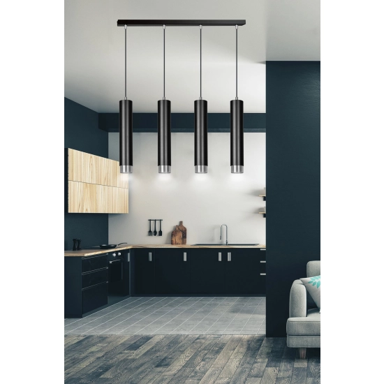 Lampa wisząca KIBO 4 BL/CHROME 643/4 EMIBIG Lighting