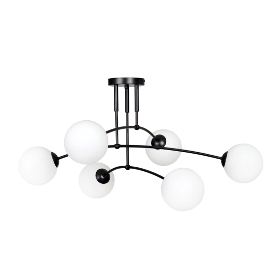 Lampa sufitowa PREGOS 6 BLACK 670/6 EMIBIG Lighting - zdjęcie produktu