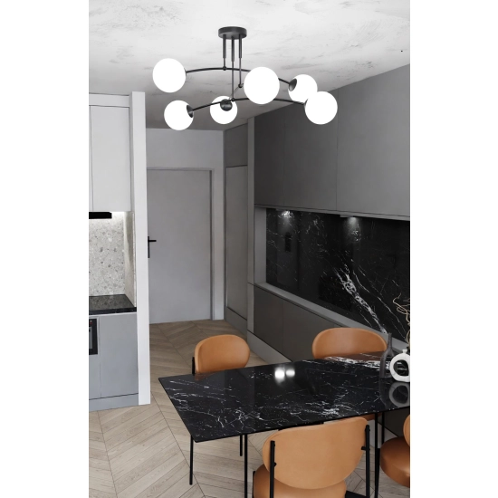 Lampa sufitowa PREGOS 6 BLACK 670/6 EMIBIG Lighting