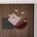 Lampa wisząca COSMO 6 BL TRANSPARENT 711/6 EMIBIG Lighting