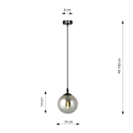 Lampa wisząca COSMO 1 BL GRAFIT 712/1 EMIBIG Lighting