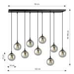 Lampa wisząca COSMO 9 BL GRAFIT 712/9 EMIBIG Lighting