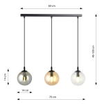 Lampa wisząca COSMO 3 BL MIX 714/3 EMIBIG Lighting