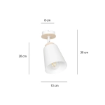 Lampa sufitowa ATLAS 1 WHITE 724/1 EMIBIG Lighting