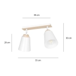 Lampa sufitowa ATLAS 2 WHITE 724/2 EMIBIG Lighting
