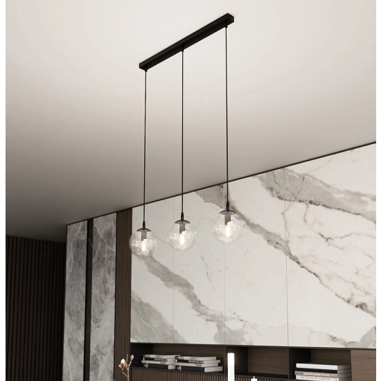 Lampa wisząca COSMO 3 BL TRANSPARENT 711/3 EMIBIG Lighting
