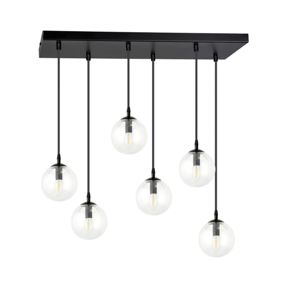 Lampa wisząca COSMO 6 BL TRANSPARENT 711/6 EMIBIG Lighting