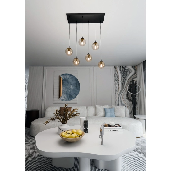 Lampa wisząca COSMO 6 BL MIODOWY 713/6 EMIBIG Lighting