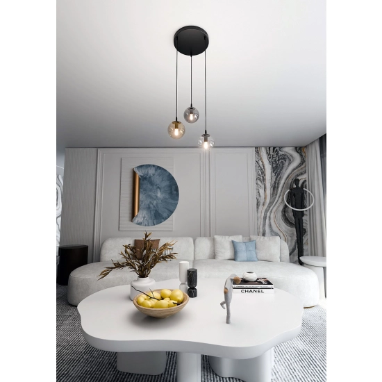 Lampa wisząca COSMO 3 BL PREMIUM MIX 714/3PREM EMIBIG Lighting