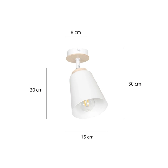 Lampa sufitowa ATLAS 1 WHITE 724/1 EMIBIG Lighting