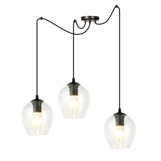 Lampa wisząca LEVEL 3 BL TRANSPARENT 756/3 EMIBIG Lighting - zdjęcie produktu
