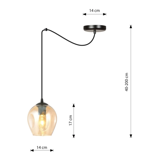 Lampa wisząca LEVEL 1 BL MIODOWY 758/1 EMIBIG Lighting