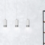 Lampa wisząca FUMIKO 3 WH/CHROME 814/3 EMIBIG Lighting
