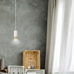 Lampa wisząca FUMIKO 1 WH/GOLD 815/1 EMIBIG Lighting