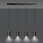 Lampa wisząca FUMIKO 4 BL/CHROME 816/4 EMIBIG Lighting